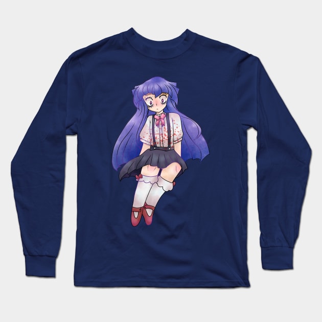 When They Cry Rika Furude Design Long Sleeve T-Shirt by nhitori